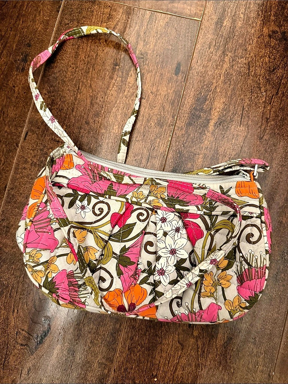 Vera Bradley Floral Shoulder Bag in Pink & Multicolor